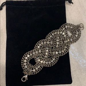 Stella & Dot BNWOT Petra Metal Mesh Crystal Cuff